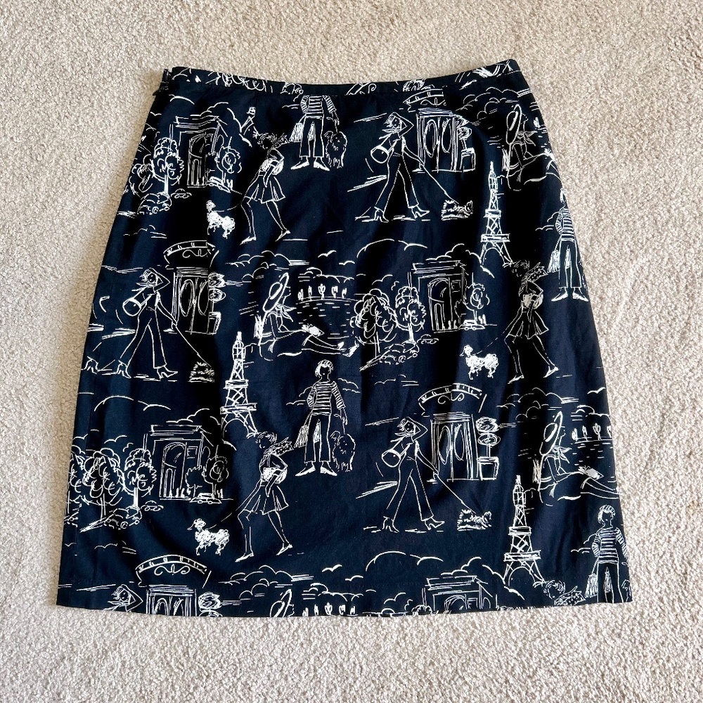 Paris print skirt 8
